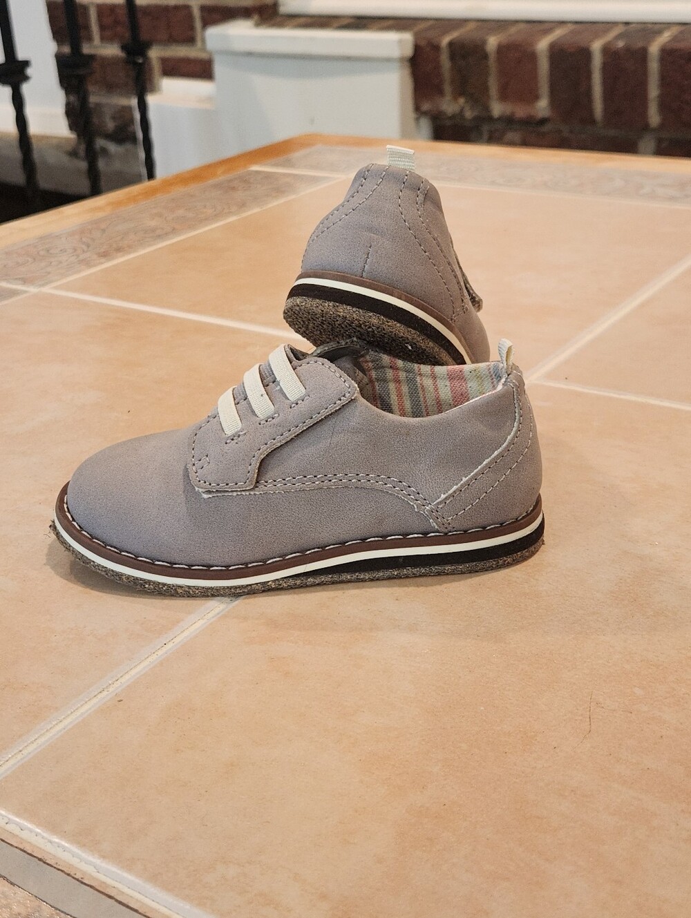 Size 8 Boys Gray Dress Shoes